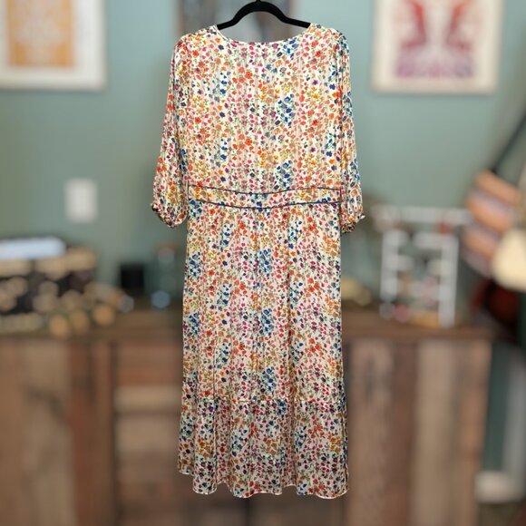 NWT Anthropologie BA&SH Reese Midi Floral Dress Small Size 6 boho fall - Picture 3 of 9